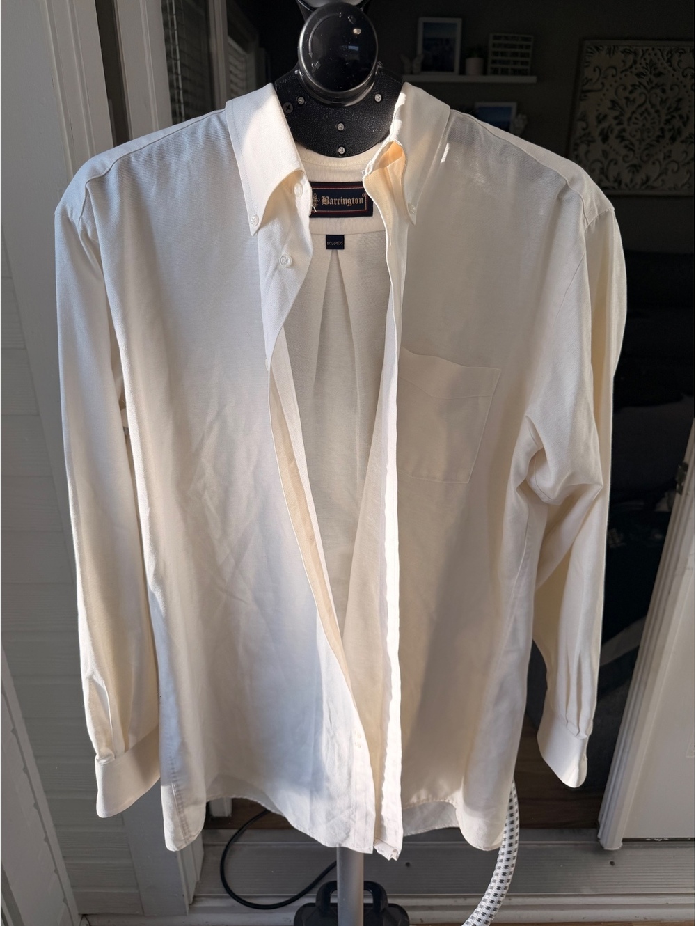 Barrington white button-front shirt